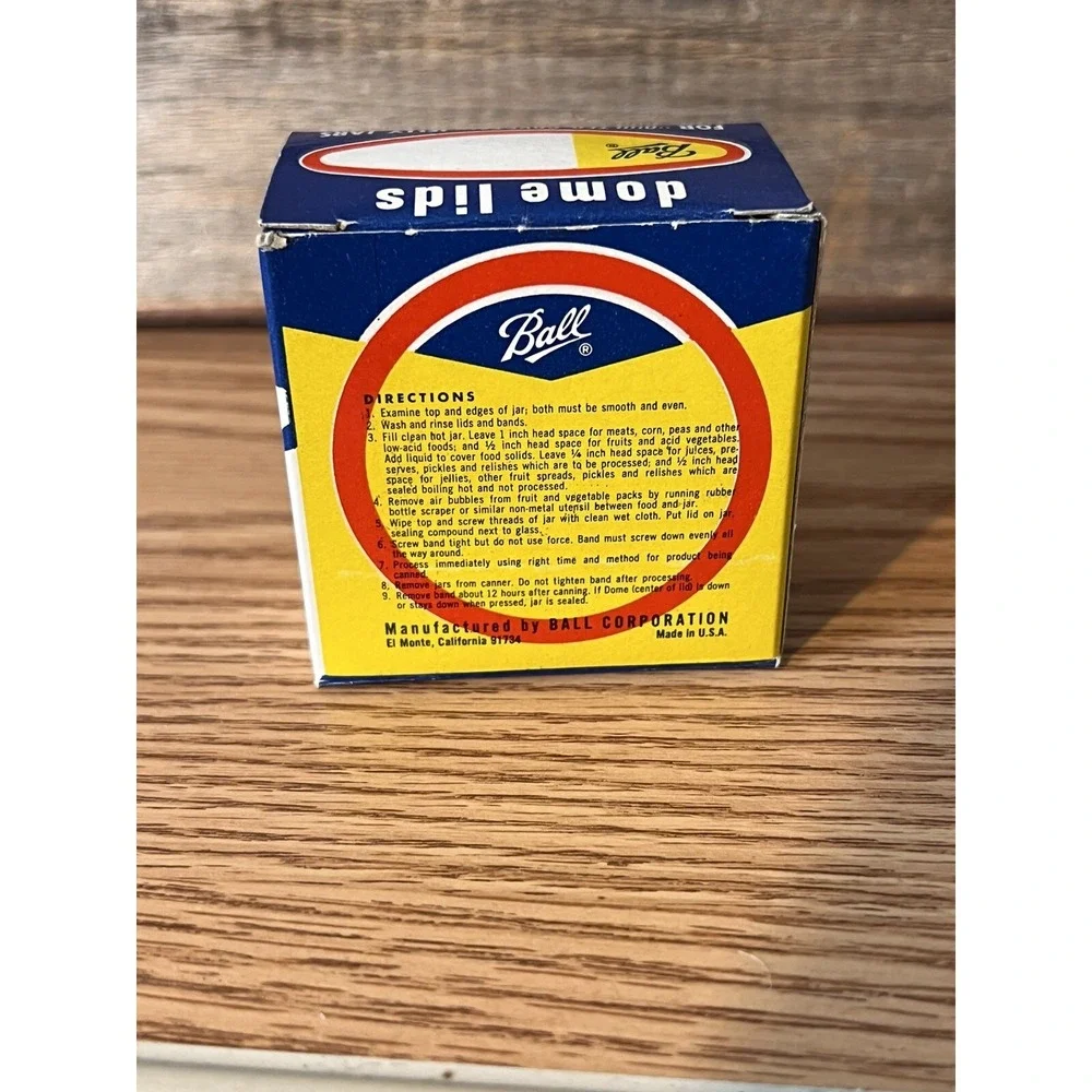 NOS Box Of 12 Regluar Lid  Vintage BALL Mason Dome‎ Lids Canning Small Mouth